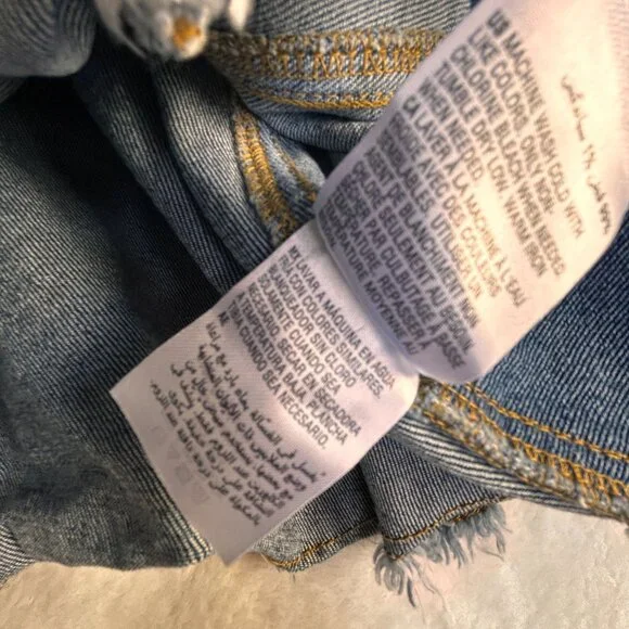 Ade Samuel For I.N.C. Womens Cropped Denim Jacket XL Blue Fringe Raw Hem Pockets - Picture 5 of 10